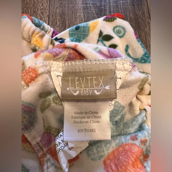 Levtex Baby Zahara Pink Purple Elephant Changing Pad Colorful Butterfly Flower - Picture 4 of 4